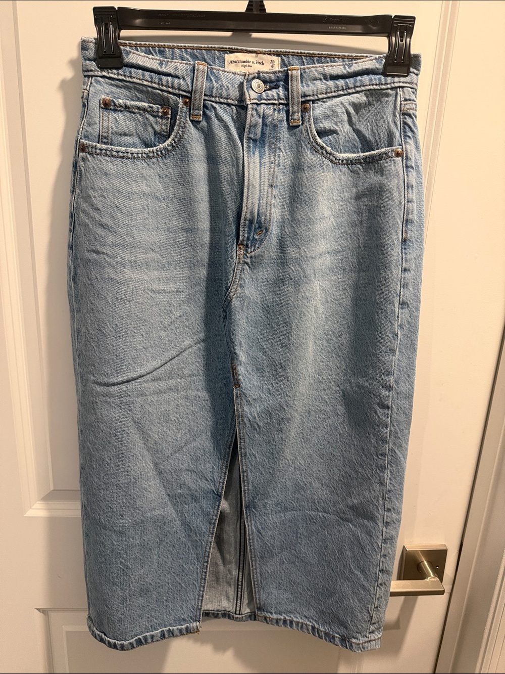 Light Blue Denim Men's Jeans Skirt - Classic Straight Fit